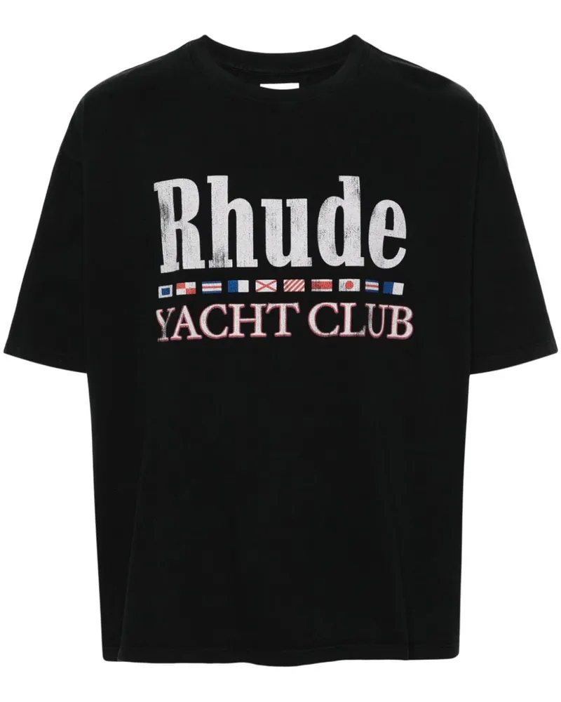 RHUDE Flag T-Shirt Schwarz