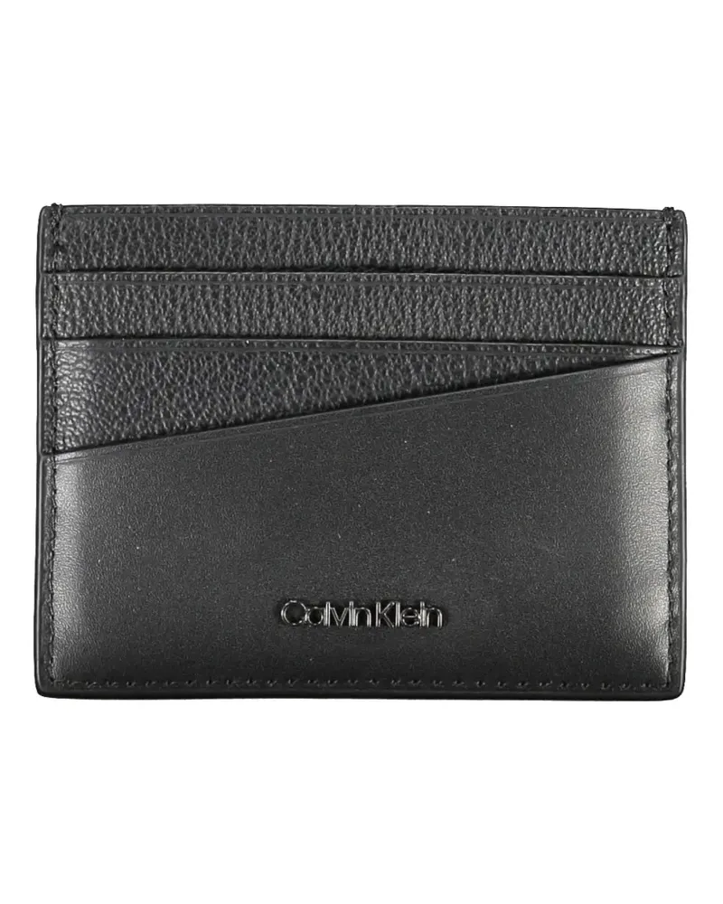 Calvin Klein grained leather cardholder - Schwarz Schwarz