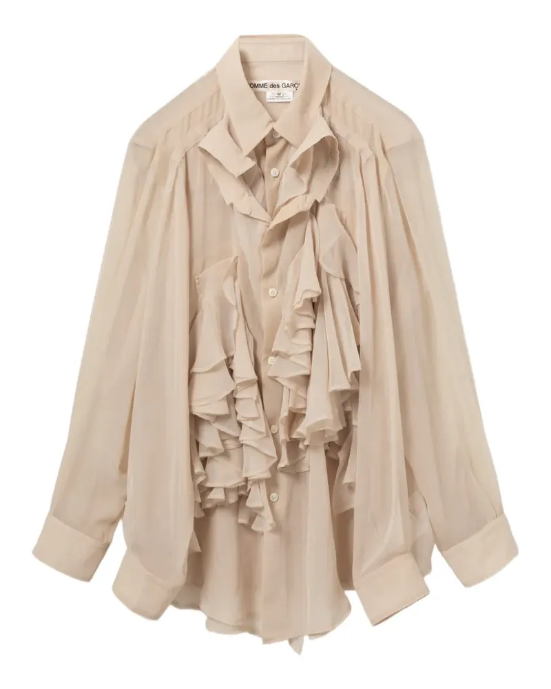 Comme des Garçons Bluse mit Rüschen - Nude Nude