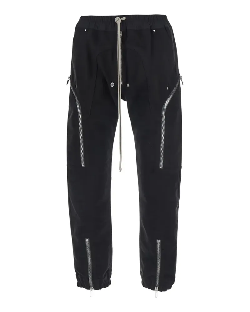 Rick Owens zip-detail drawstring-waist trousers - Schwarz Schwarz