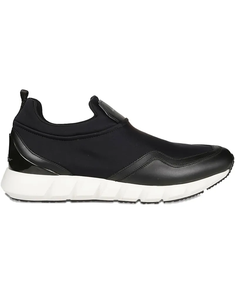 Ferragamo Slip-On-Sneakers aus Leder - Schwarz Schwarz
