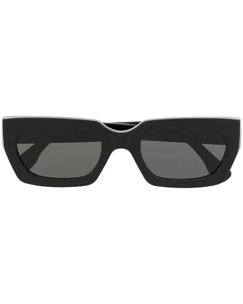 RETROSUPERFUTURE Sonnenbrille mit eckigem Gestell - Schwarz Schwarz