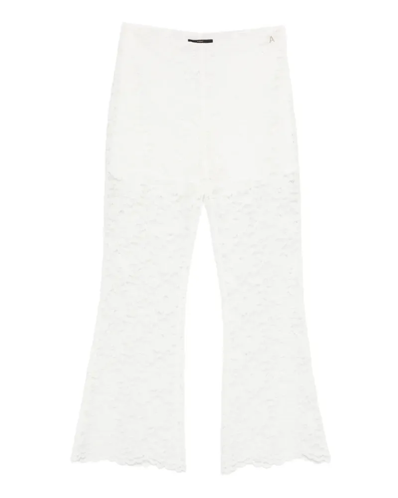 Twin-Set flower-lace trousers - Weiß Weiß