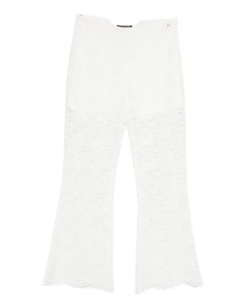 Twin-Set flower-lace trousers - Weiß Weiß