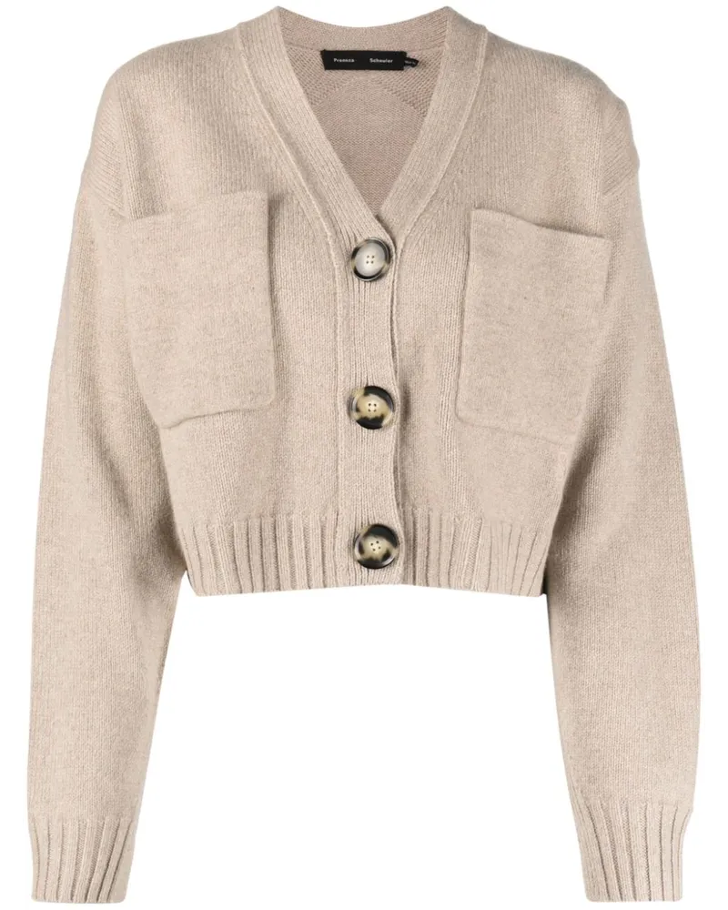 Proenza Schouler Grob gestrickter Cardigan - Nude Nude