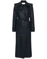 Harris Wharf London Trenchcoat aus Wolle Blau