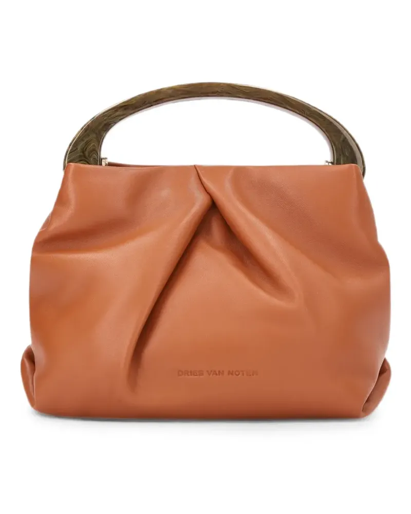 Dries van Noten Kleine Tote Bag aus Leder - Braun Braun