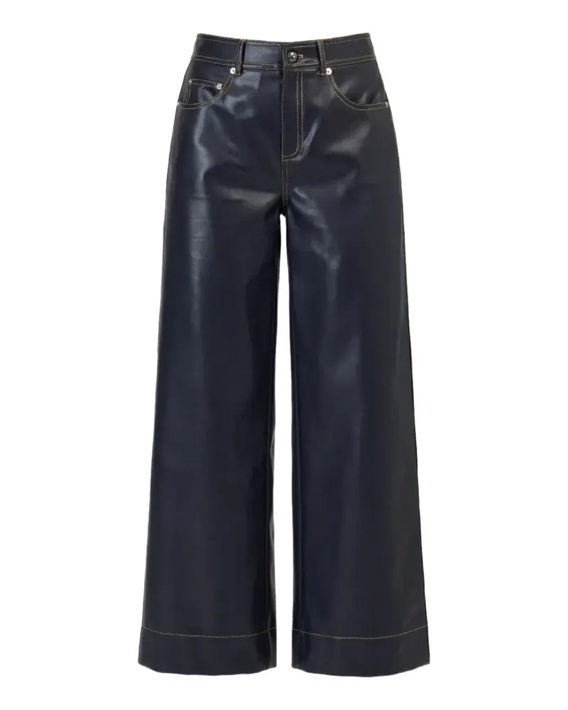 Cinq à Sept Betsy Hose aus Faux-Leder - Blau Blau