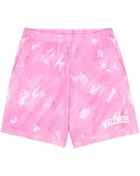 SPORTY & RICH Wellness Shorts mit Batikmuster Rosa