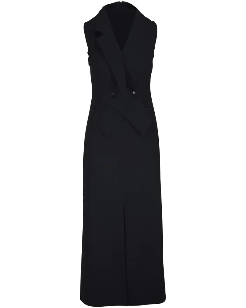 Akris Ärmelloses Maxikleid - Schwarz Schwarz