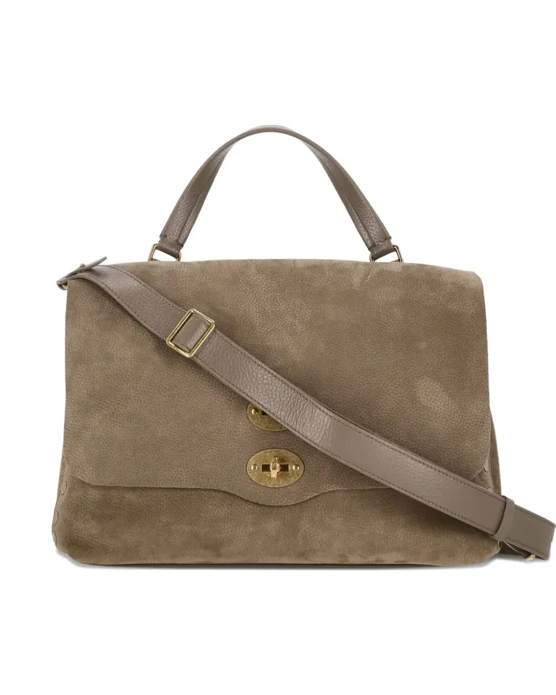 Zanellato studs turnlock shoulder bag - Grau Grau