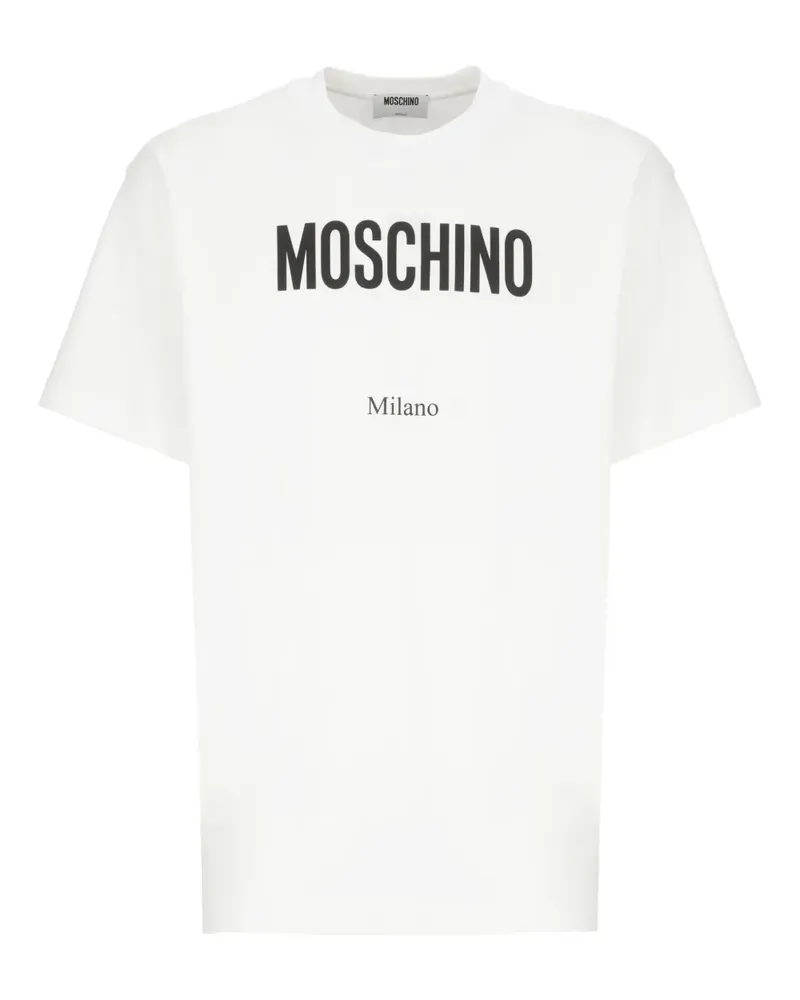 Moschino T-Shirt mit Logo-Print - Weiß Weiß