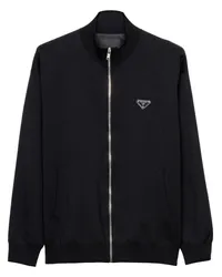 Prada Cardigan mit Logo-Patch Schwarz