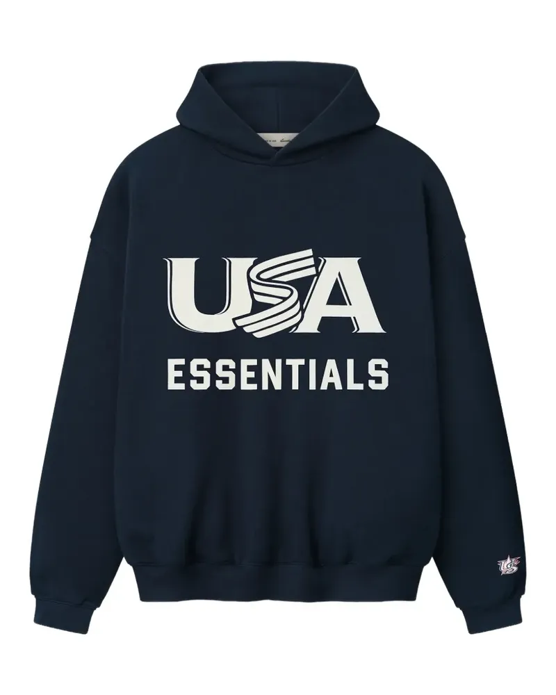 Fear of God USA Hoodie mit Logo - Blau Blau