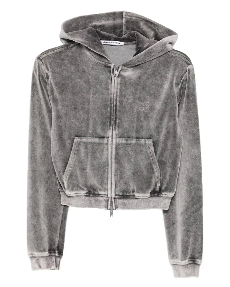 Alexander Wang Kapuzenjacke mit Reißverschluss - Grau Grau