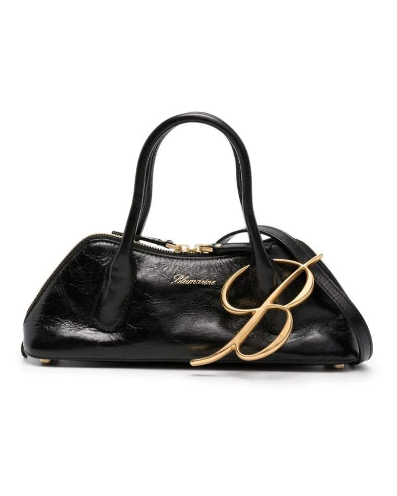 Blumarine Handtasche mit Logo Schwarz