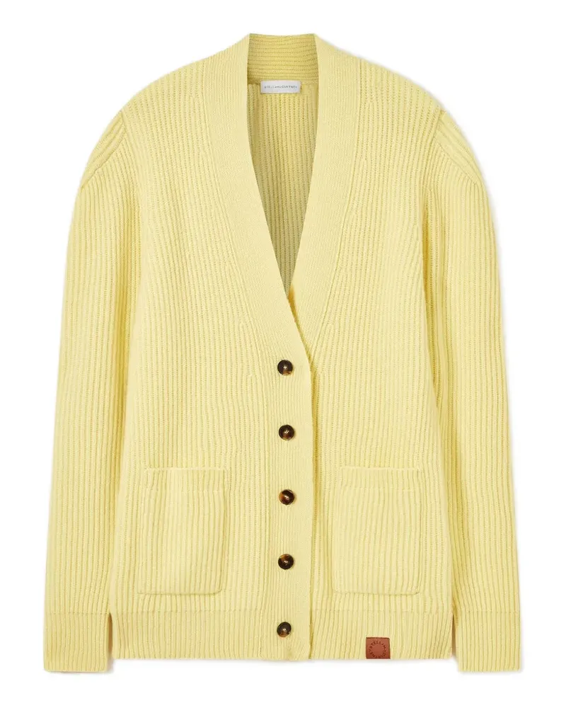Stella McCartney Cardigan mit V-Ausschnitt - Gelb Gelb
