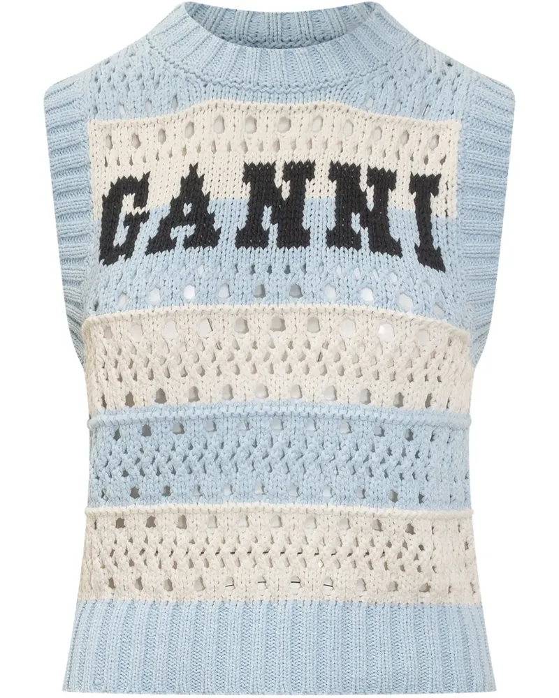 Ganni Gehäkelter Pullunder - Blau Blau