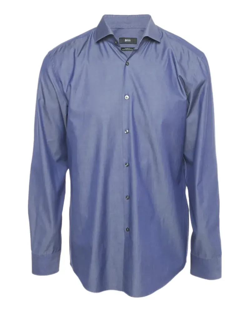HUGO BOSS long-sleeved cotton shirt - Blau Blau