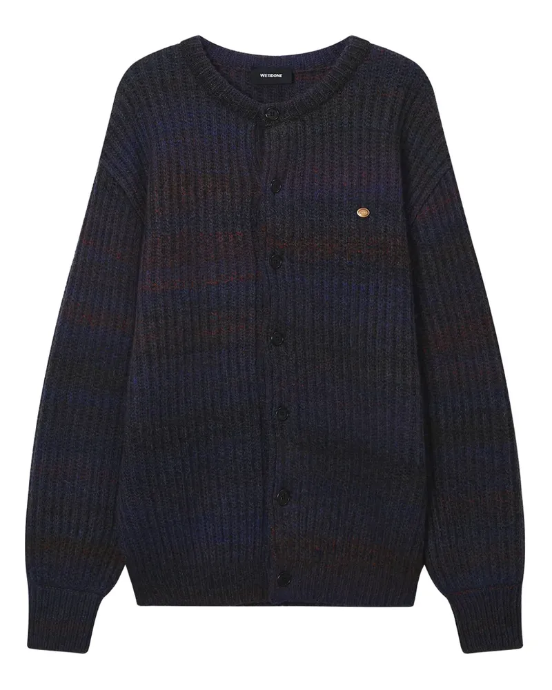 WE 11 DONE button ribbed cardigan - Blau Blau