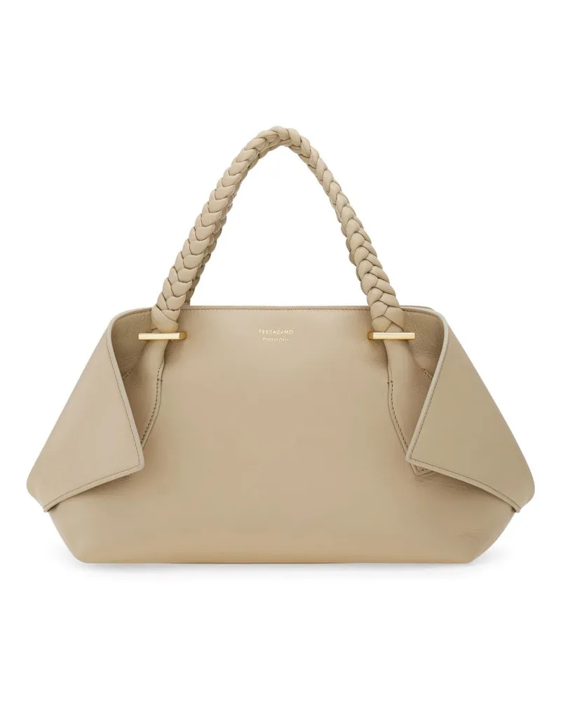 Ferragamo Scarf Schultertasche - Nude Nude