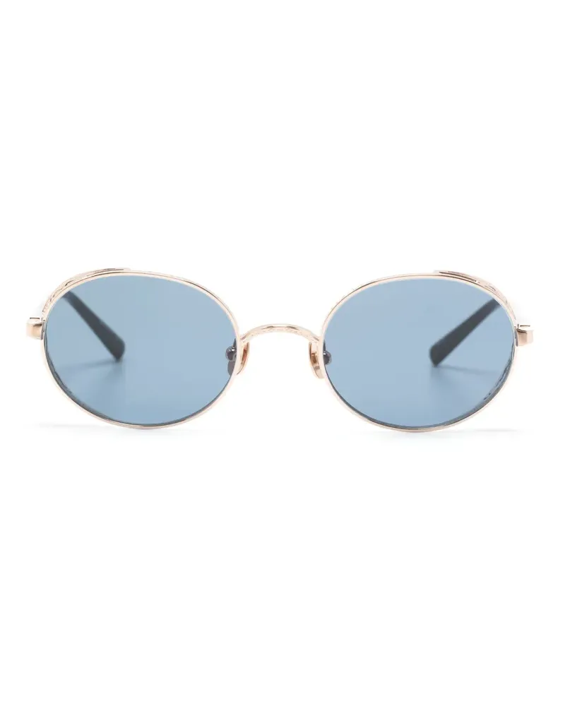 MATSUDA M3137 Sonnenbrille mit rundem Gestell - Blau Blau