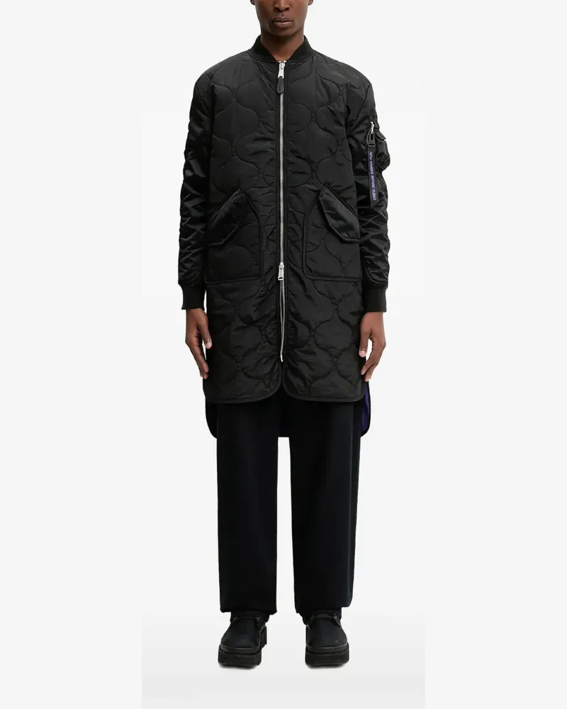 Alpha Industries quilted-pattern coat - Schwarz Schwarz