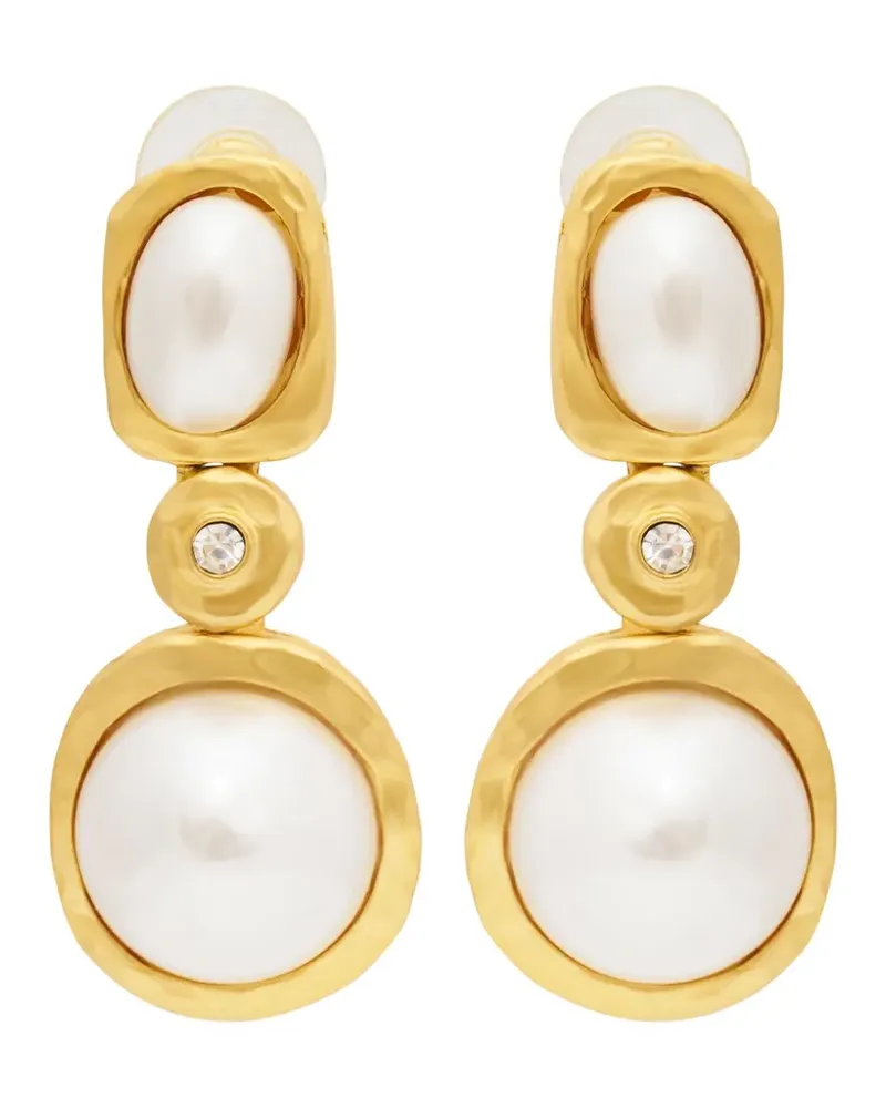 Kenneth Jay Lane Ohrringe mit Perlen - Gold Gold