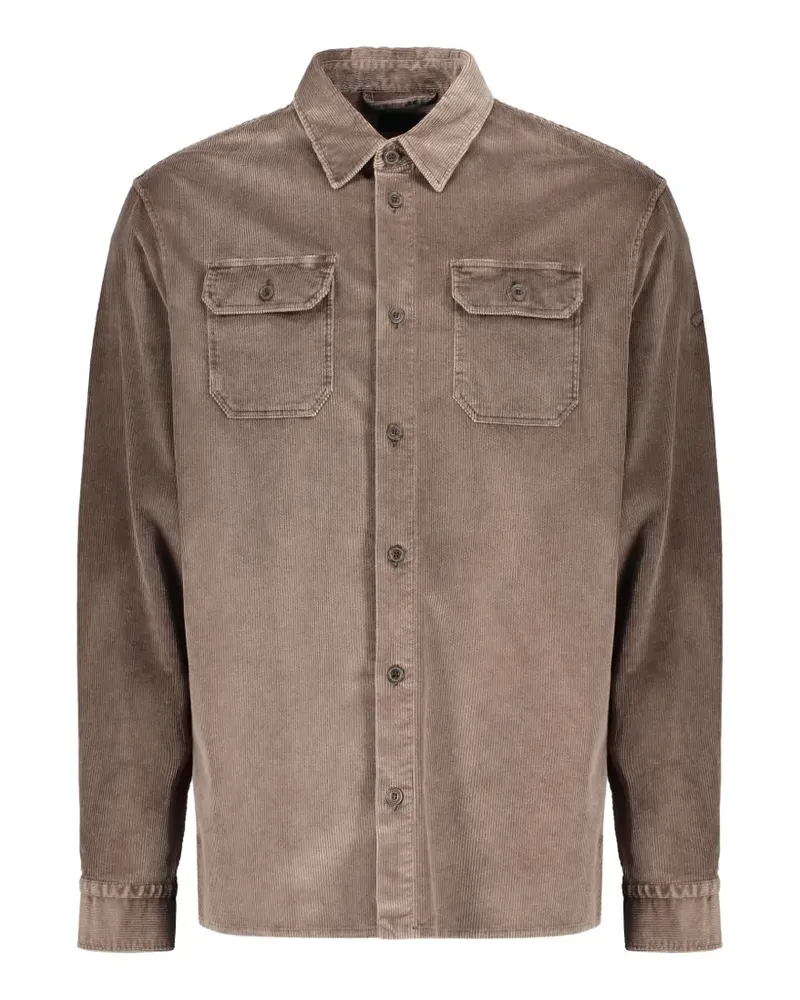 Paul & Shark corduroy flap-pocket shirt - Braun Braun