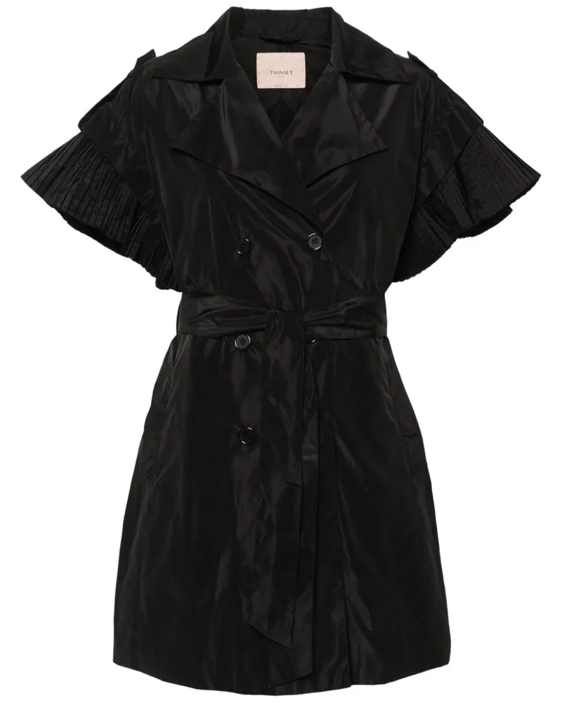 Twin-Set Doppelreihige Weste - Schwarz Schwarz