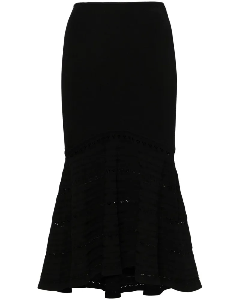 Victoria Beckham Ausgestellter Midirock - Schwarz Schwarz