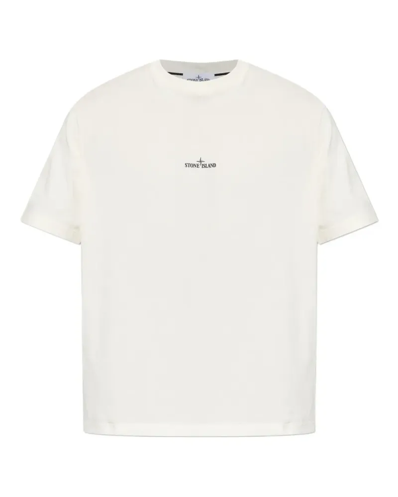 Stone Island combed jersey T-shirt - Weiß Weiß