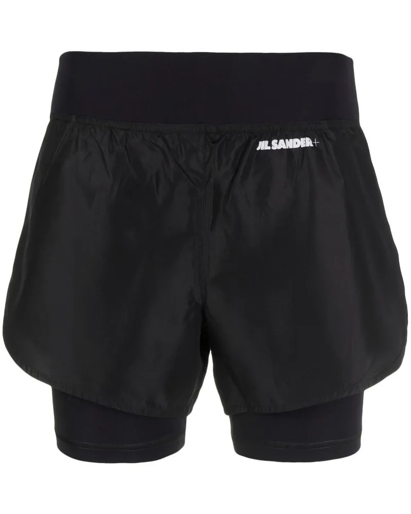 Jil Sander Shorts mit Logo-Print - Schwarz Schwarz