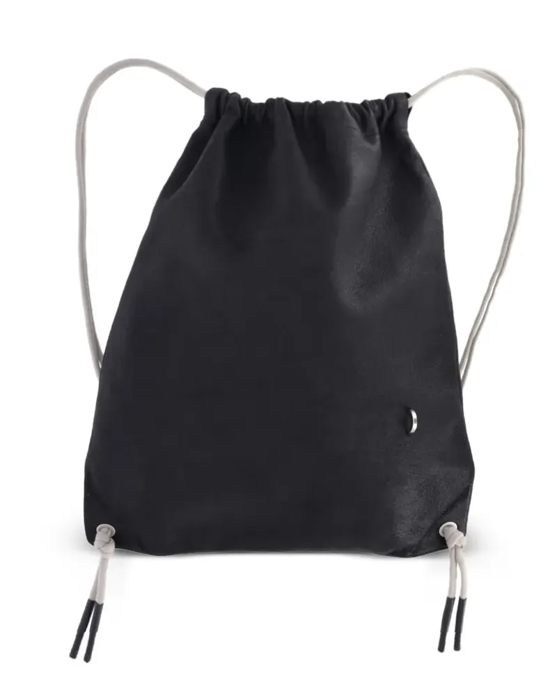 Rick Owens drawstring leather backpack - Schwarz Schwarz