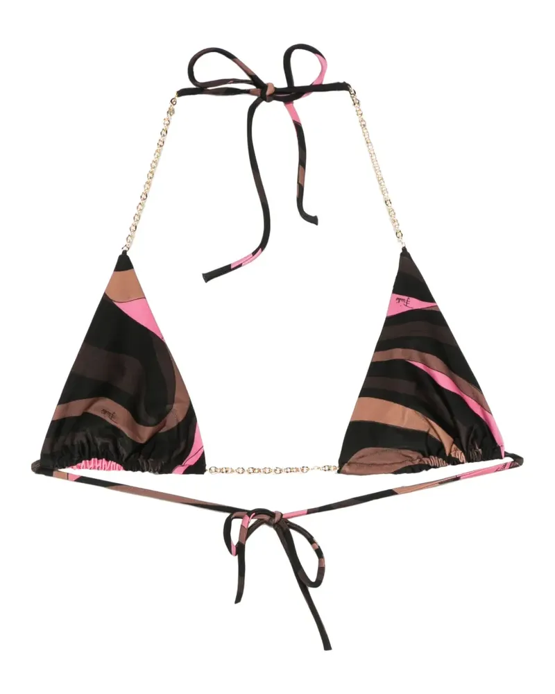 Emilio Pucci Bikinioberteil mit Marmo-Print - Braun Braun