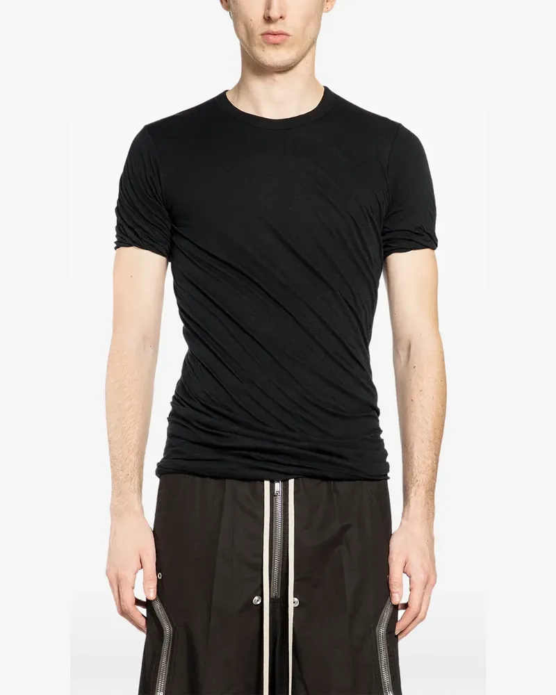 Rick Owens double SS T-shirt - Schwarz Schwarz