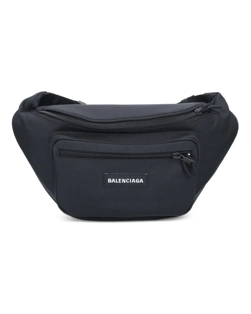 Balenciaga Explorer Gürteltasche mit Logo-Patch - Schwarz Schwarz