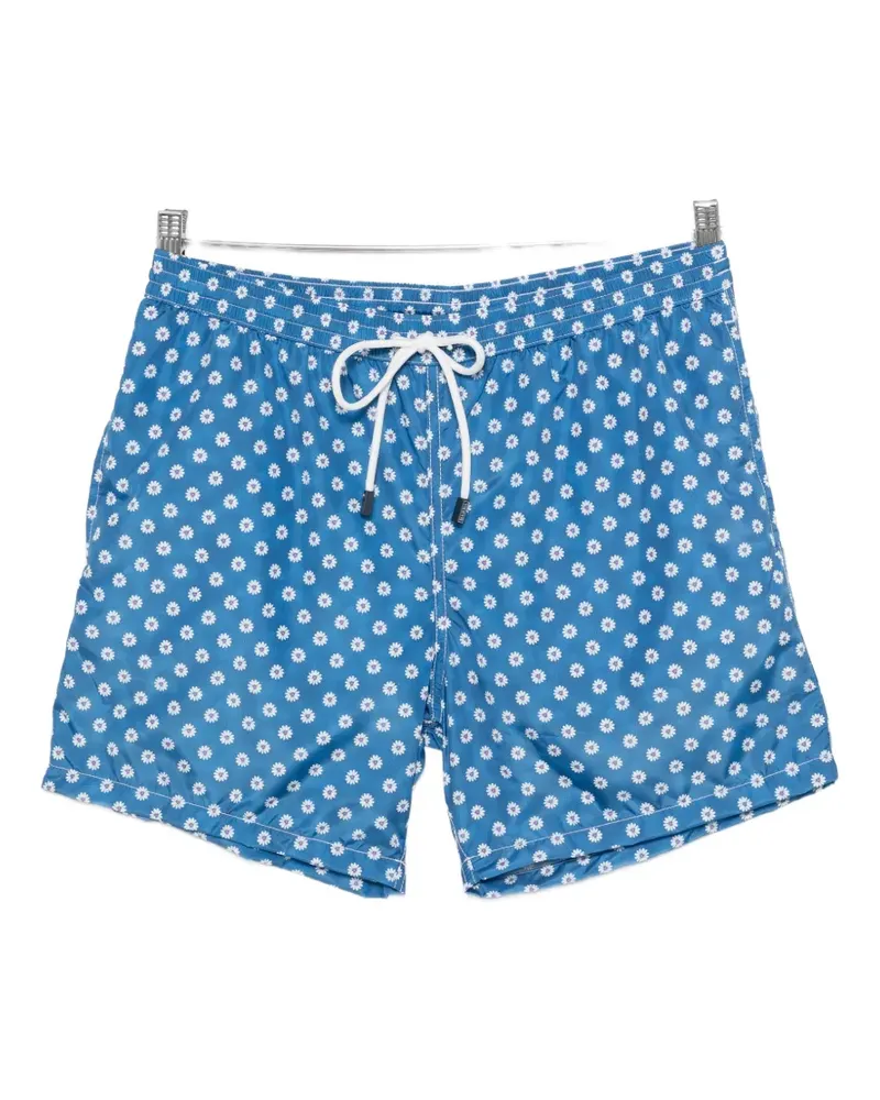BARBA floral-print swim shorts - Blau Blau