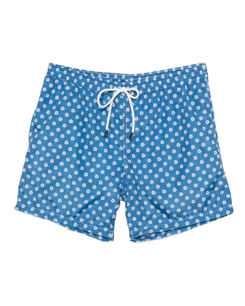 BARBA floral-print swim shorts - Blau Blau