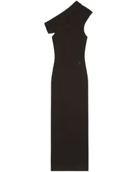 Courrèges Asymmetrisches Strickkleid Braun