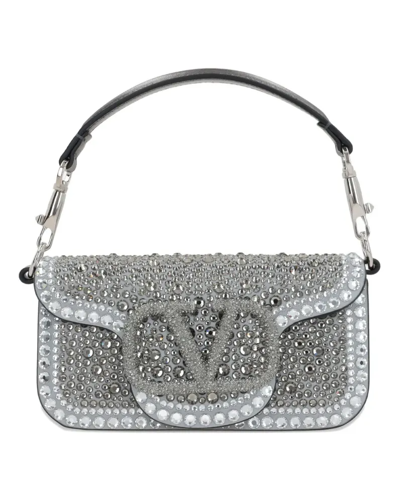 Valentino Garavani Kleine Locò Schultertasche - Silber Silber