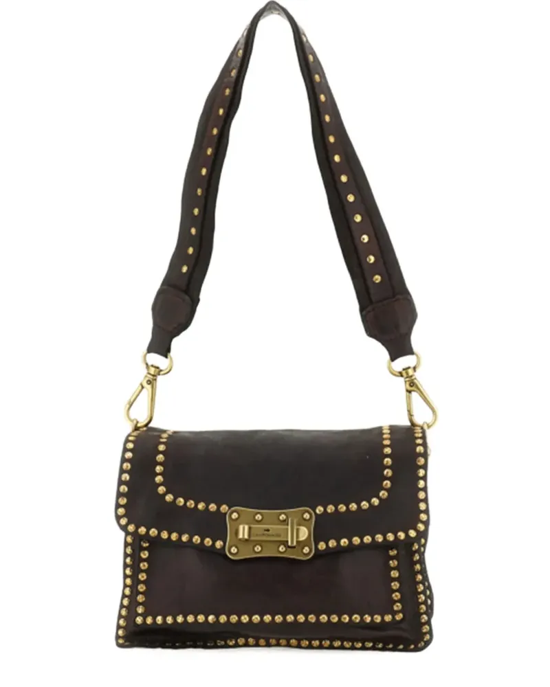 Campomaggi Agnese Schultertasche mit Nieten - Braun Braun