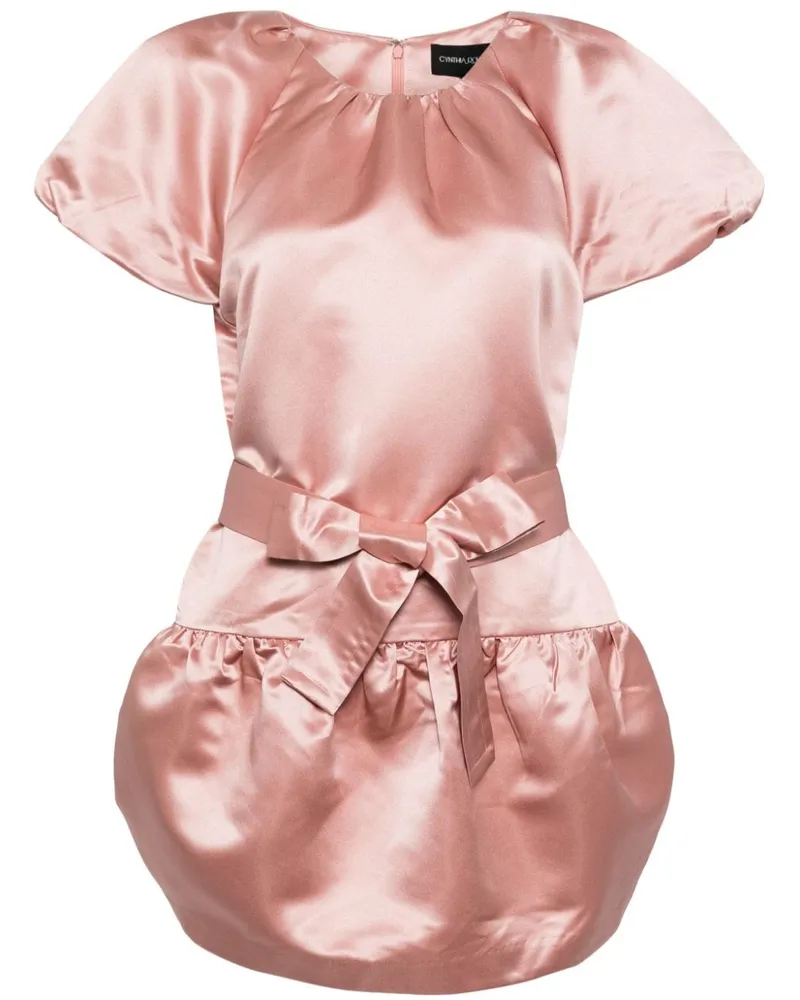 Cynthia Rowley Tulip Satin Minikleid Rosa