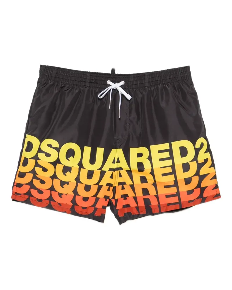 Dsquared2 logo drawstring swim shorts - Schwarz Schwarz