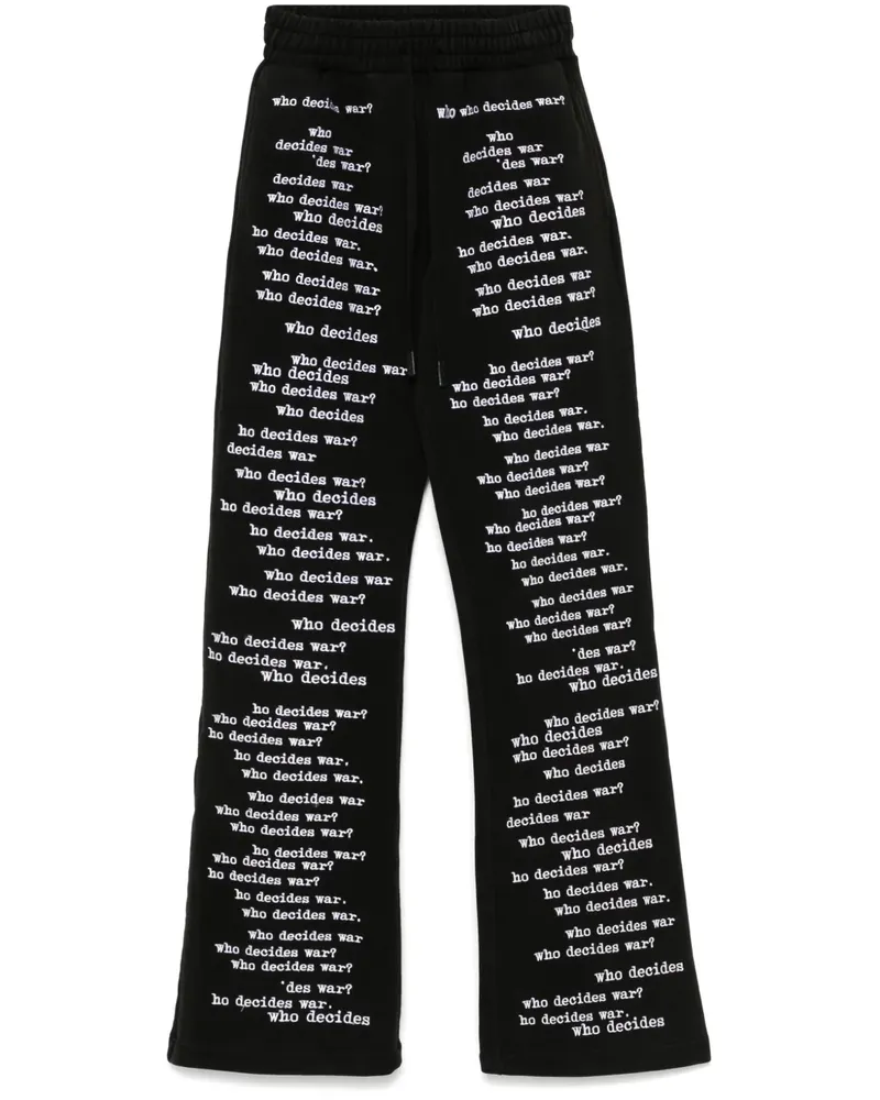 WHO DECIDES WAR Jogginghose mit Logo-Print - Schwarz Schwarz