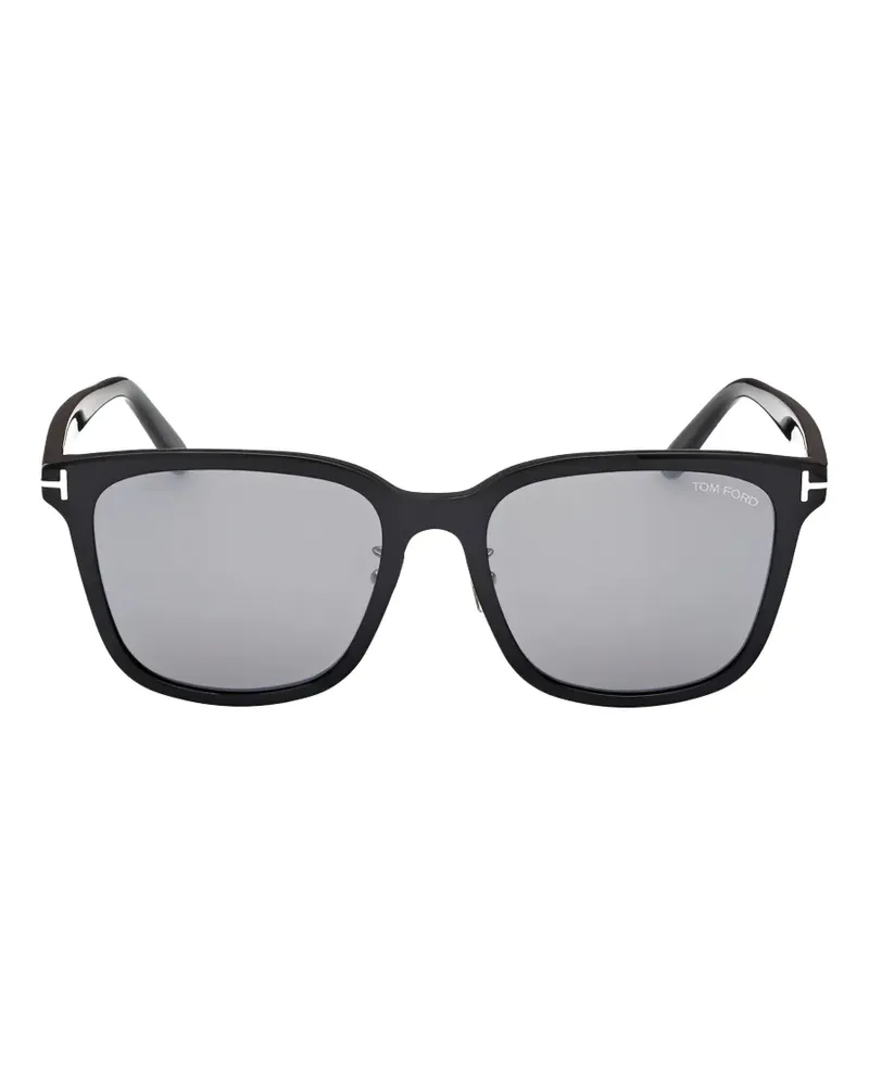 Tom Ford Sonnenbrille mit eckigem Gestell - Schwarz Schwarz