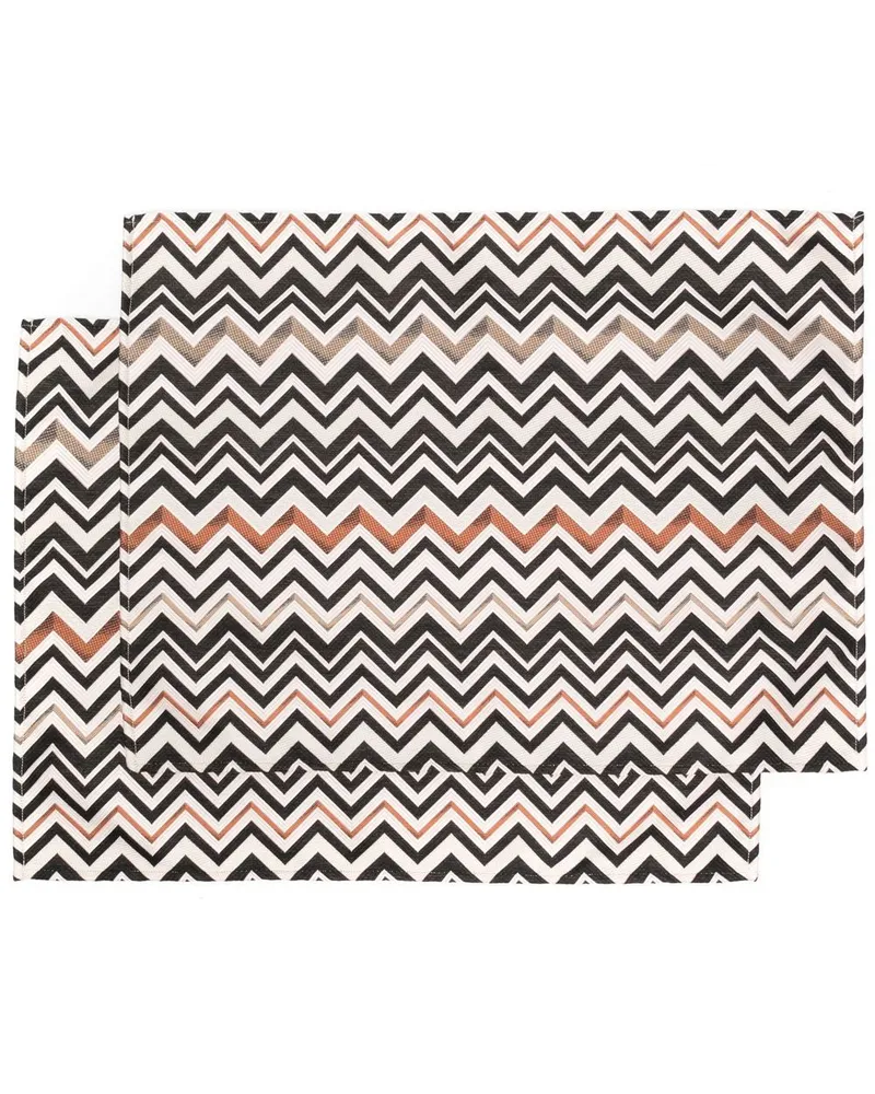 Missoni Home Set aus zwei gestreiften Tischdecken - Schwarz Schwarz