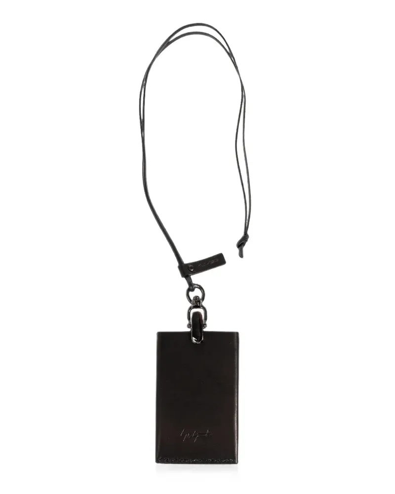 Yohji Yamamoto leather card holder - Schwarz Schwarz