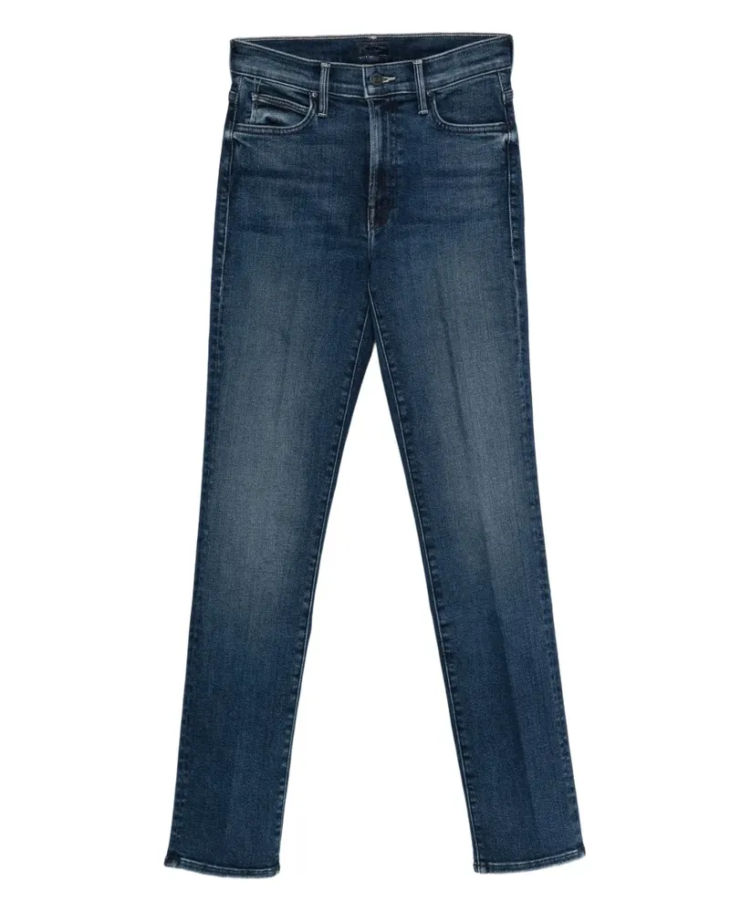 Mother Jeans mit Knopfverschluss - Blau Blau