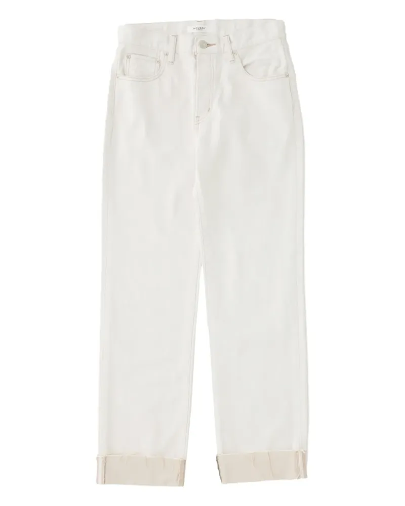 MOUSSY High-Waist-Jeans mit Umschlag - WHITE White